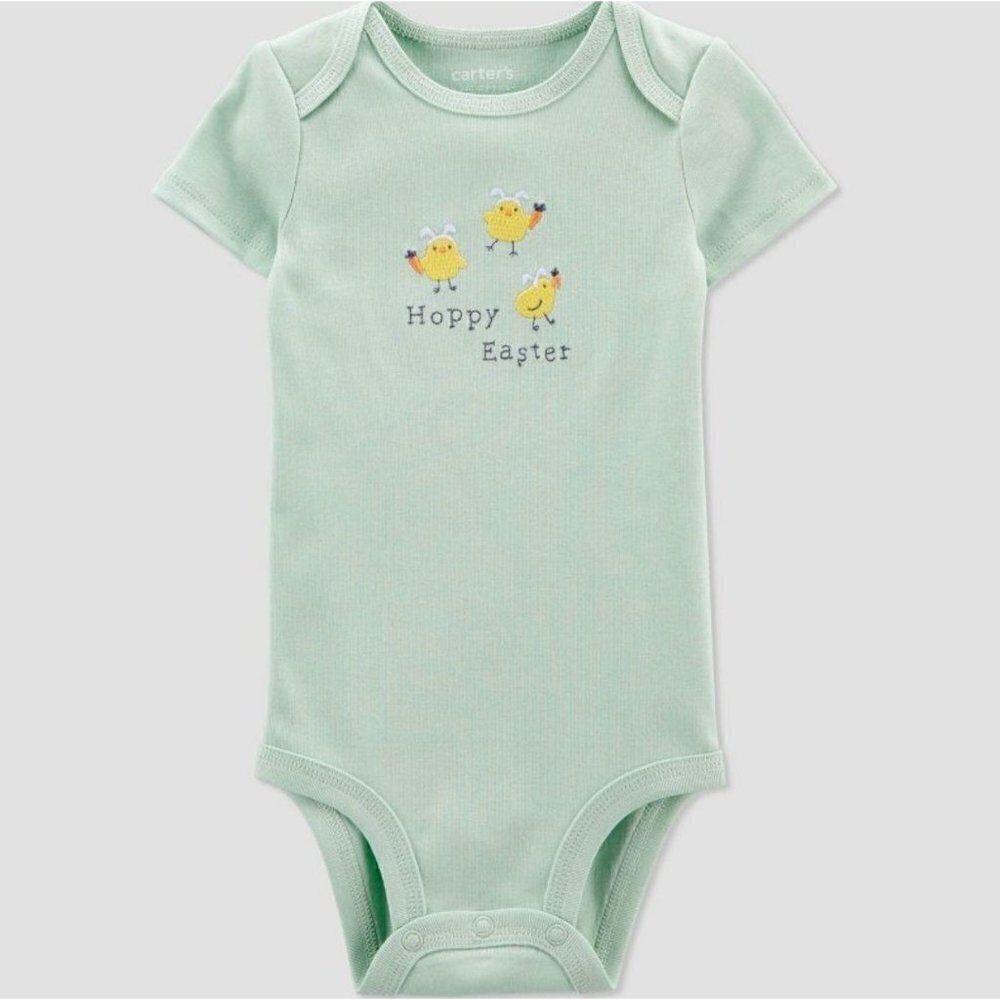 Carter's Just One You®️ Baby 'Hoppy Easter' Bodysuit Sage Green Szs 3M/6M